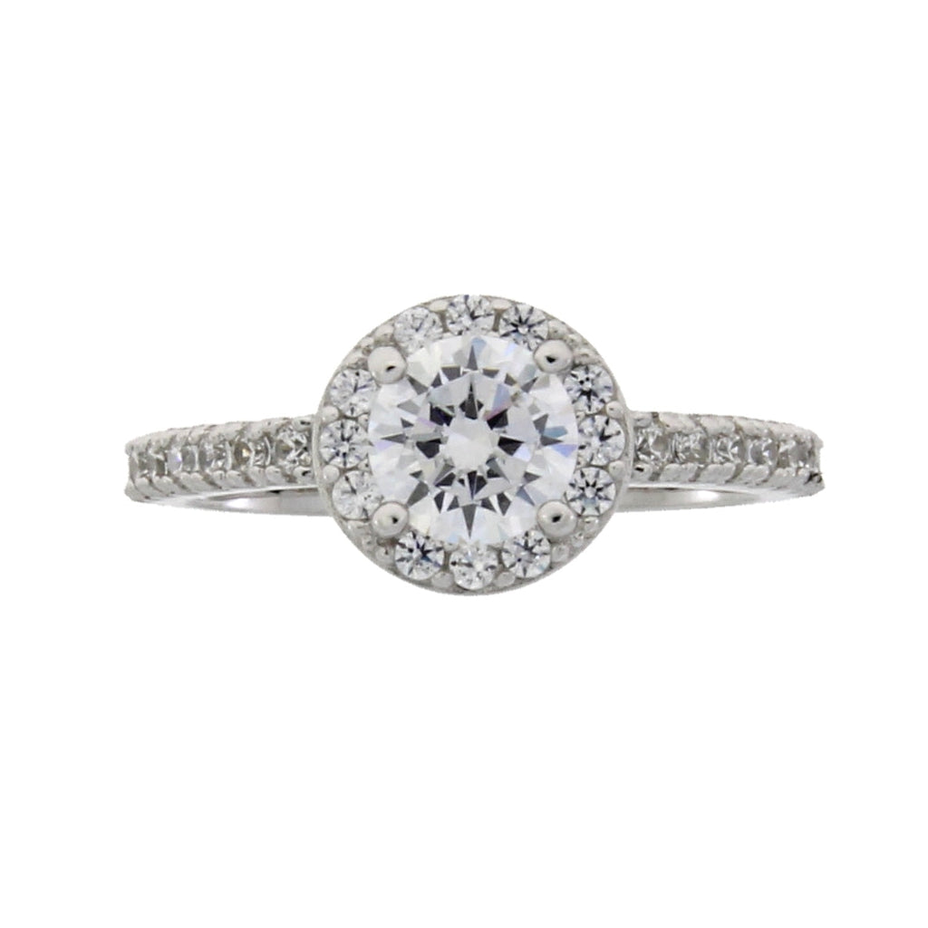 Natural Cubic Zirconium Ring Sterling Silver