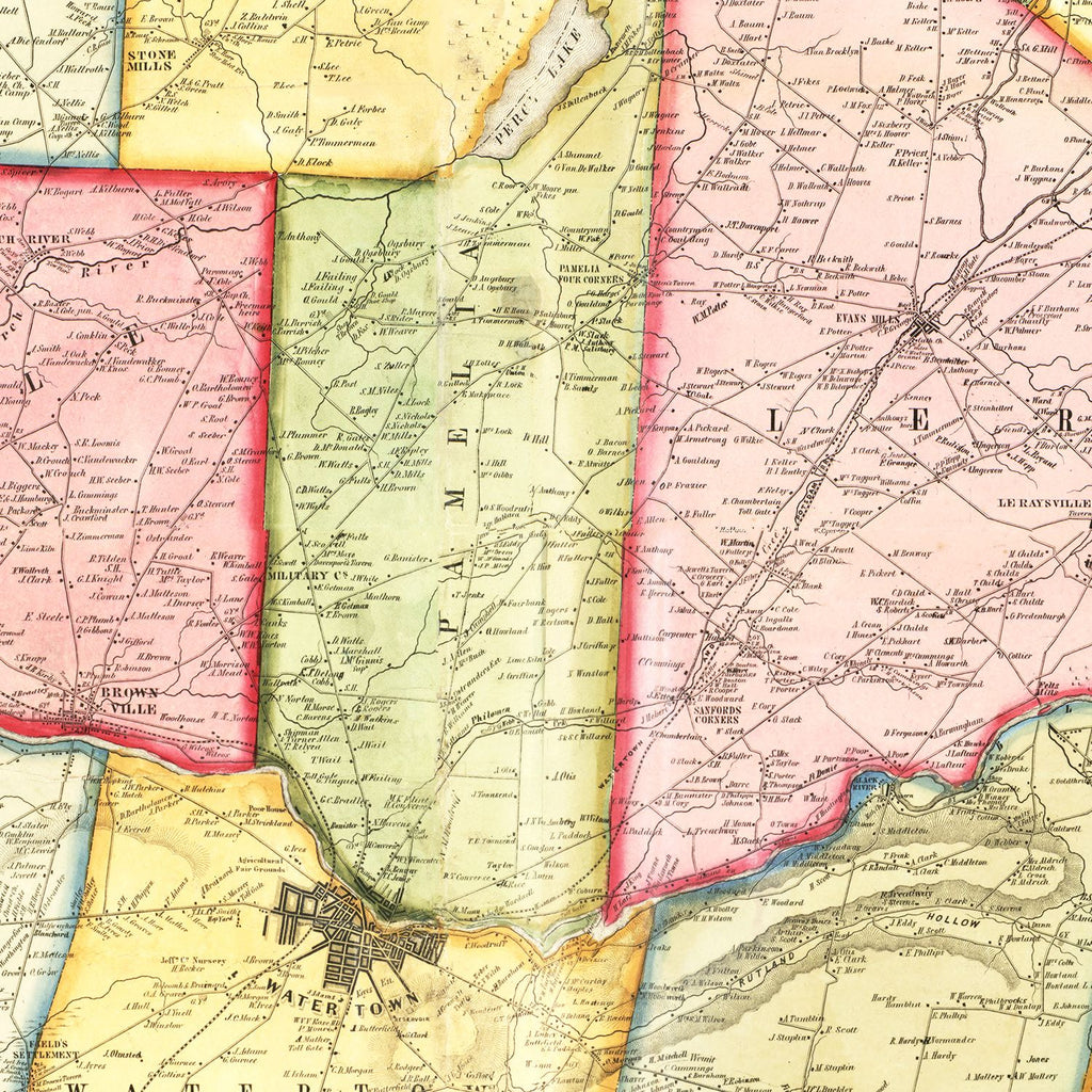 Vintage Map of Herkimer County, New York 1859