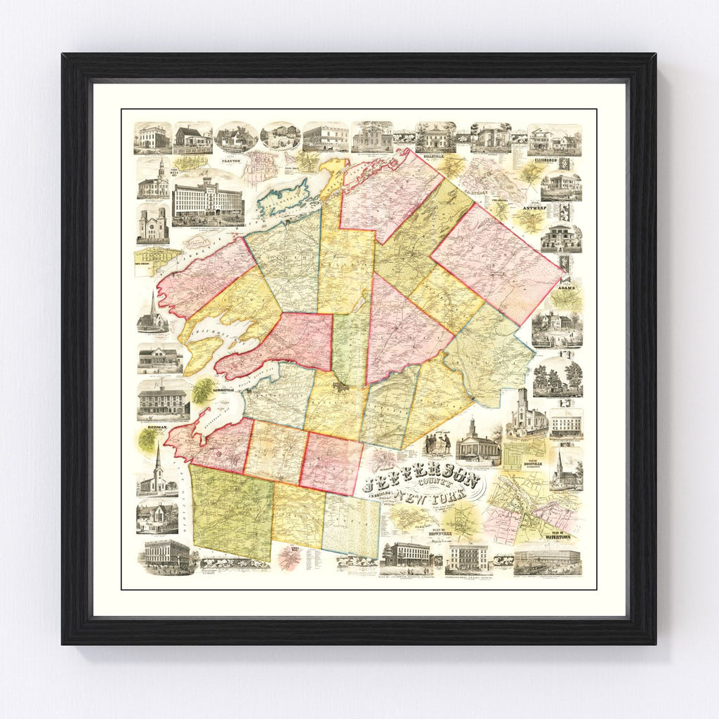 Vintage Map of Herkimer County, New York 1859