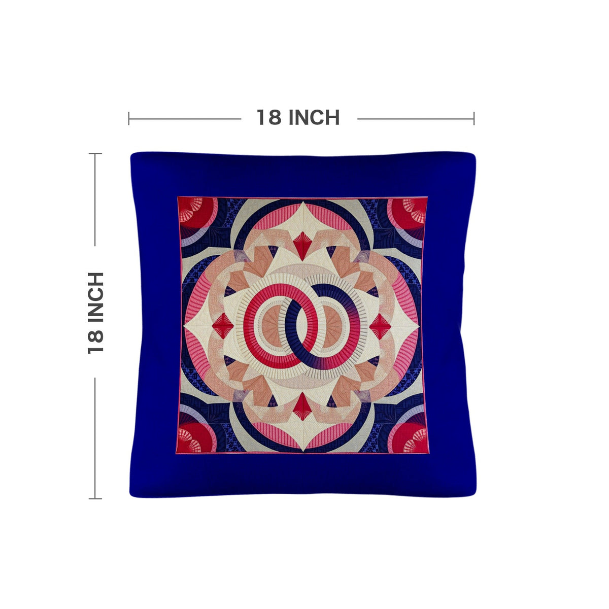 Double Ring Pattern Custom Pillow Case 18" x 18" - Pack of 2 (Made in USA)
