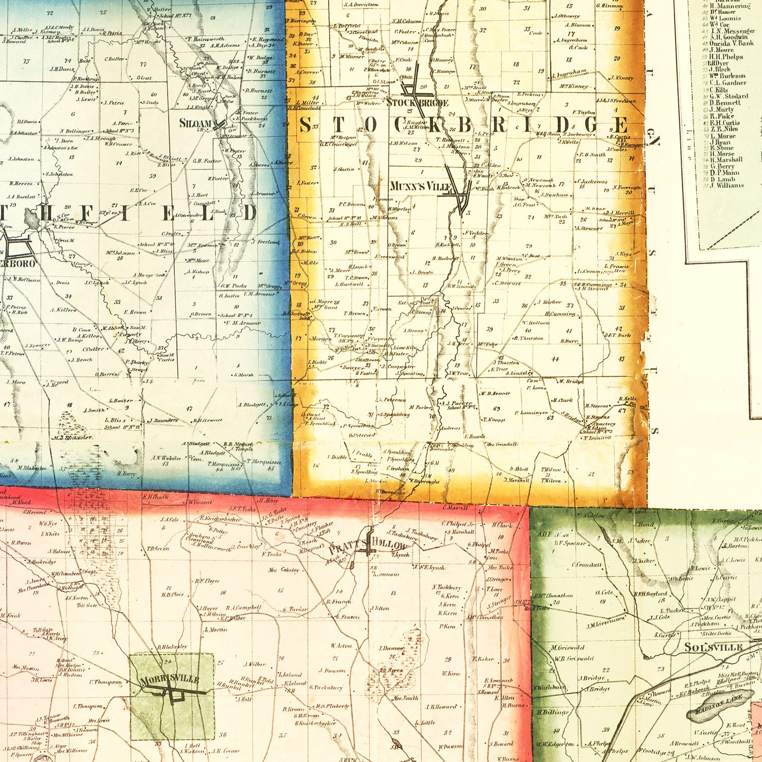 Vintage Map of Madison County, New York 1859
