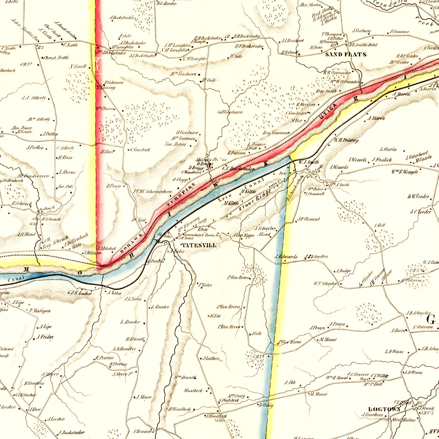 Vintage Map of Montgomery County, New York 1853