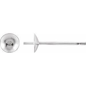 Platinum Earring Mounting for 5-6 mm Pearl