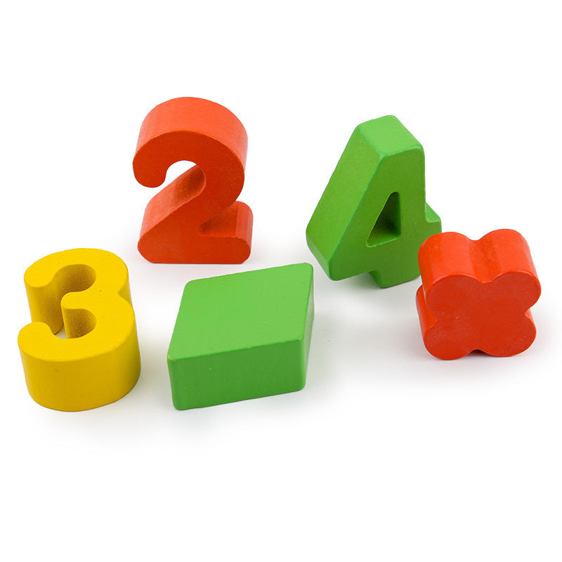 Wooden Logarithmic Board – Early Learning Math and Color Recognition Toy