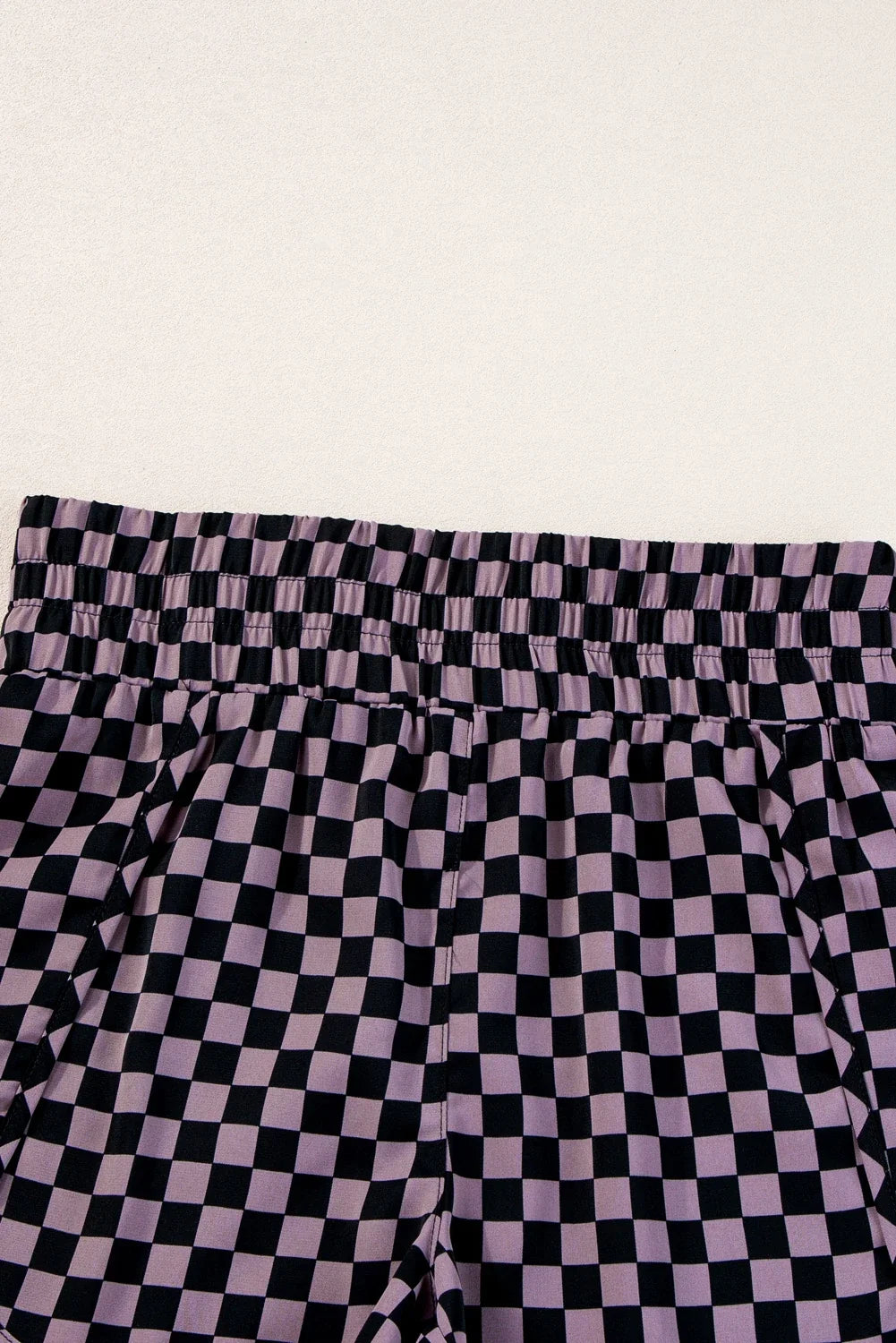 Leopard & Checker High Waist Athletic Shorts