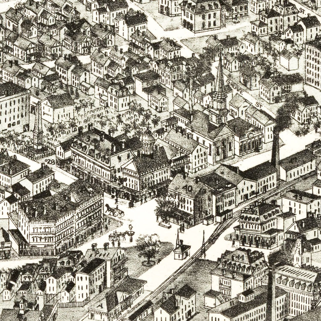 Vintage Map of Westborough, Massachusetts 1888