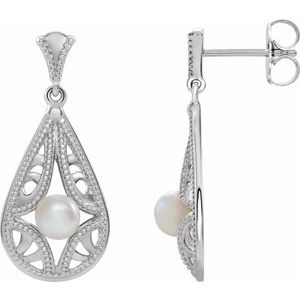 Vintage-Inspired Pearl Earrings