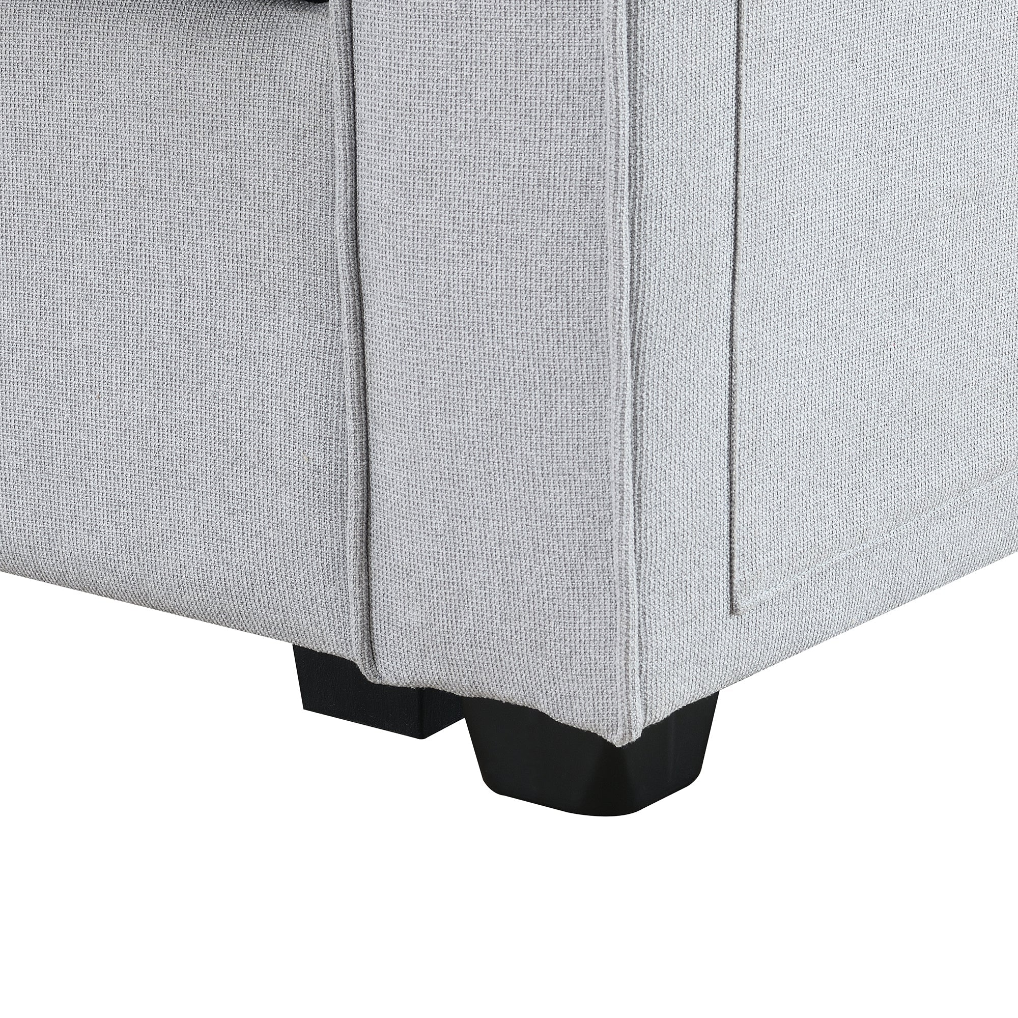 [VIDEO provided] [New] 104' 4-Seater Modern Linen Fabric Sofa with Armrest Pockets and 4 Pillows,Minimalist Style Couch for Living Room, Apartment, Office,3 Colors