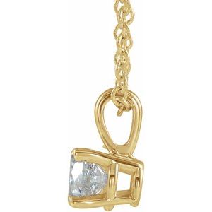 14K Yellow Gold 7/8 CT Natural Diamond 16-18" Necklace