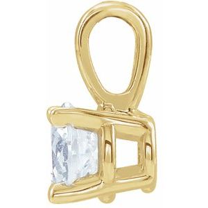 14K Yellow Gold 7/8 CT Natural Diamond Pendant