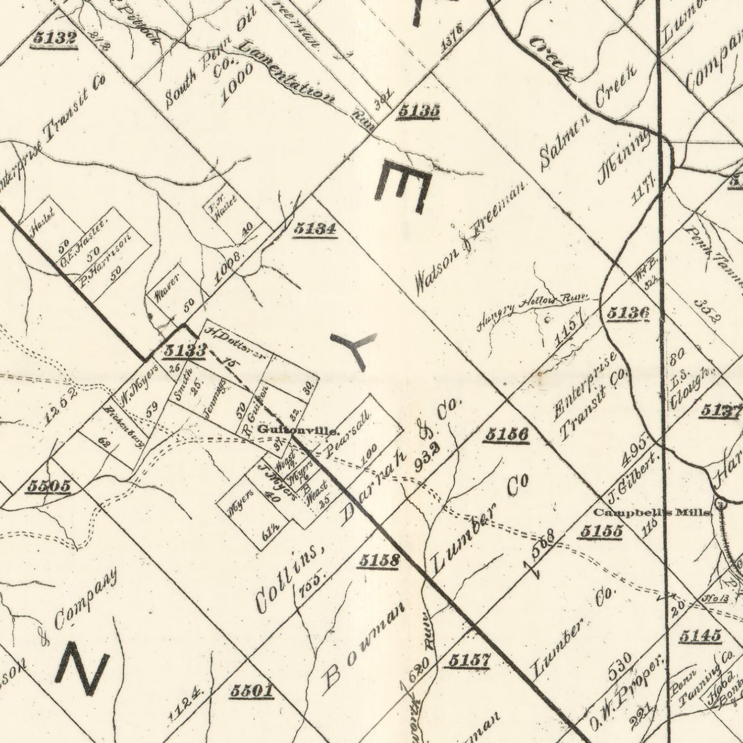 Vintage Map of Forest County, Pennsylvania 1895