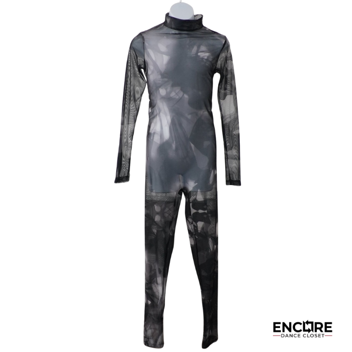 Abstract Smoke Mesh Unitard