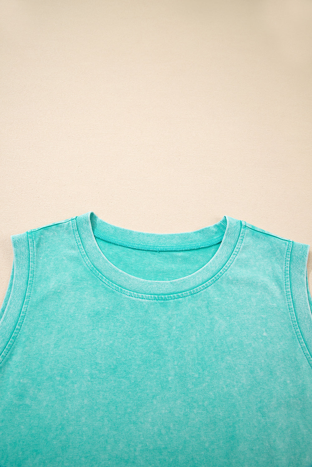 Mineral Wash Tank Top and Lined Split Skirt Set