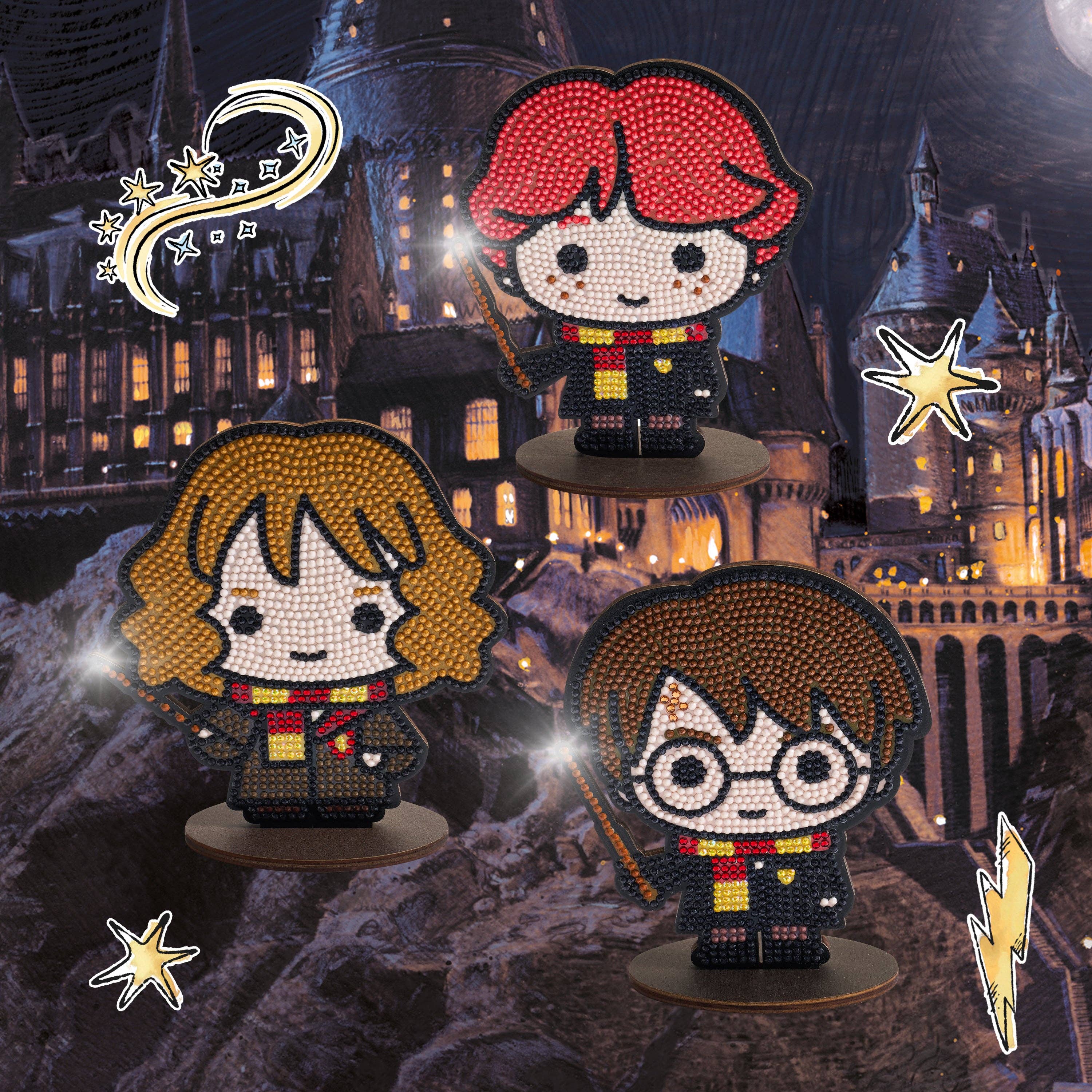 Diamond Art Club – Sparkle Pals Ron Weasley Licensed Harry Potter Diamond Painting (Round Drill, 4.8" x 5.7")