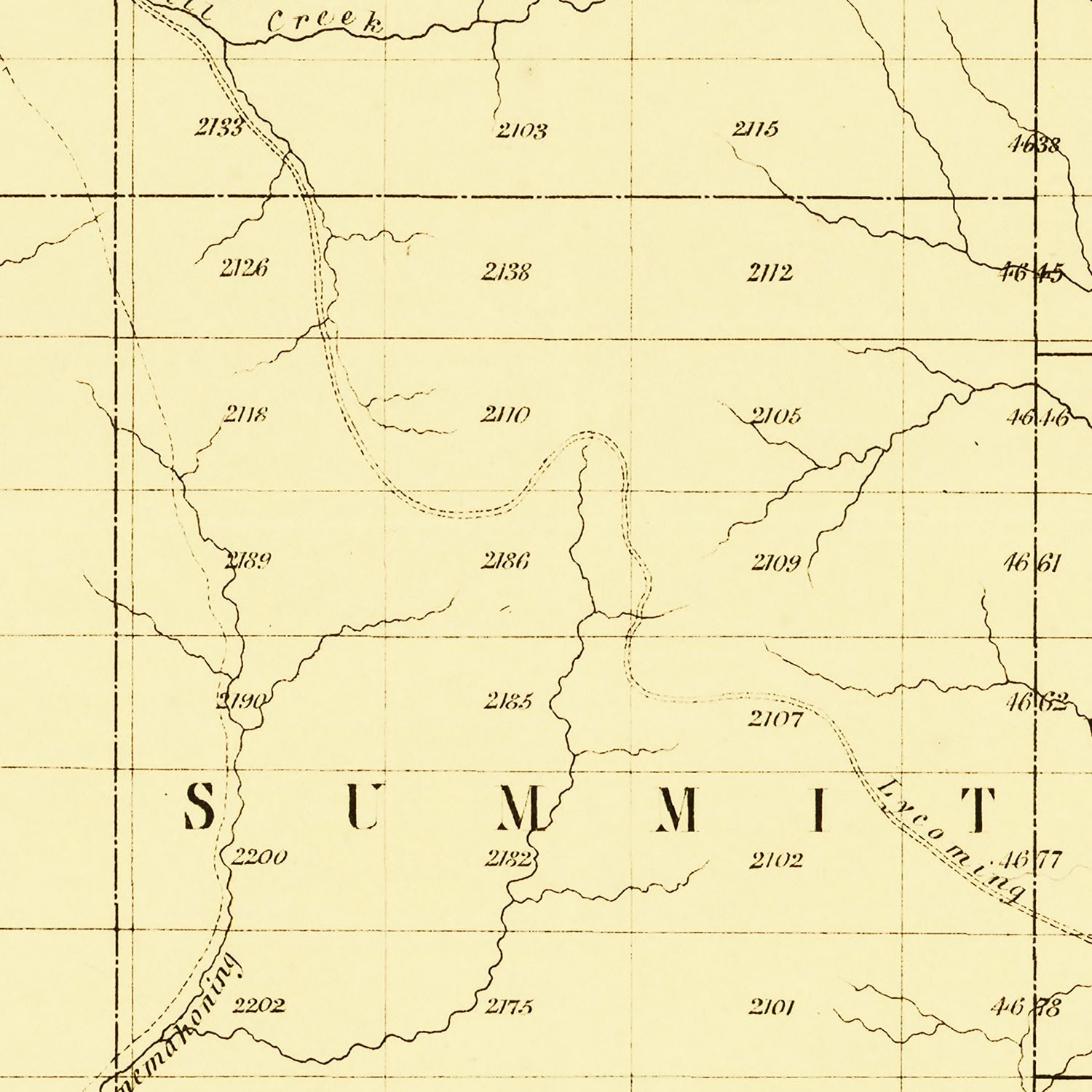 Vintage Map of Potter County, Pennsylvania 1856