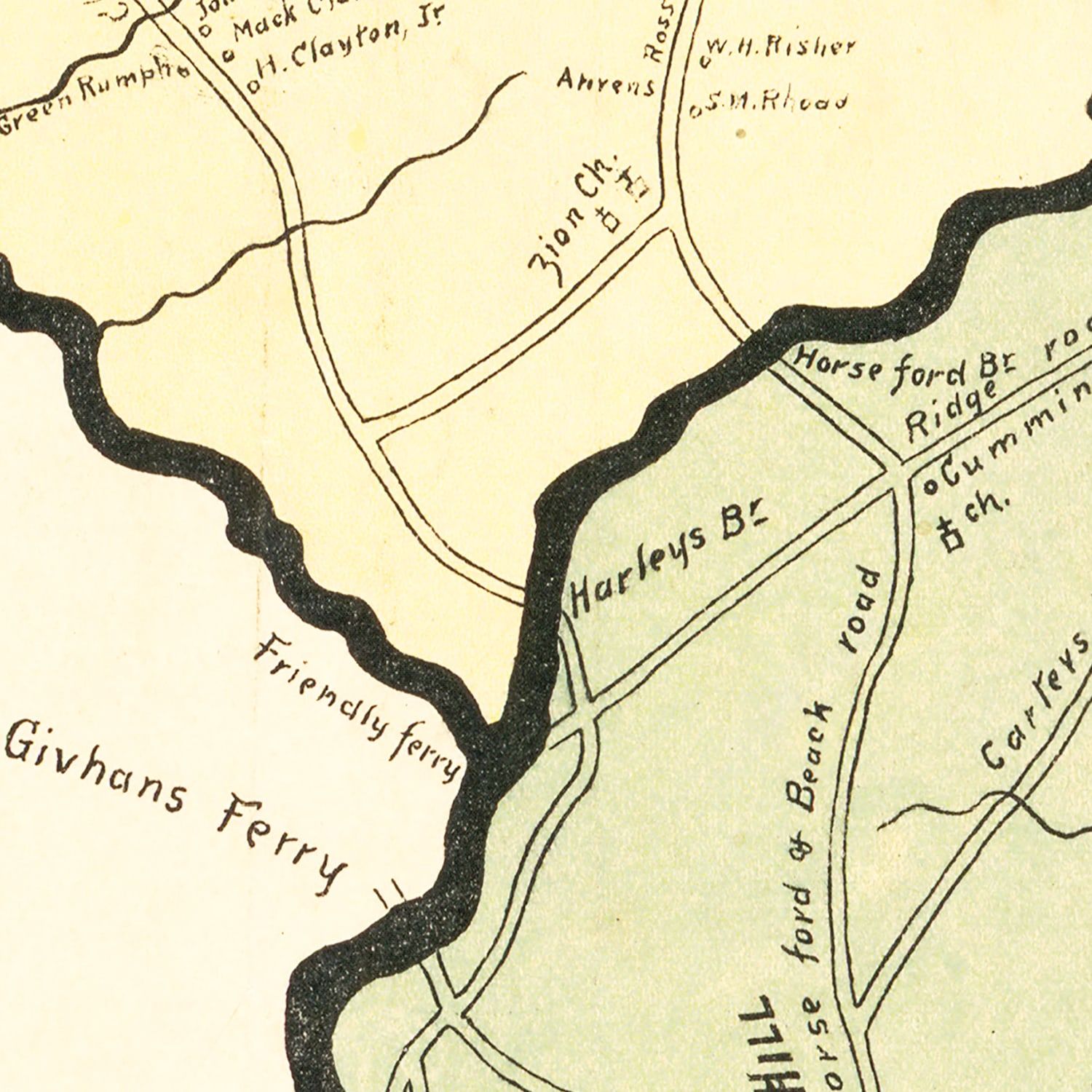 Vintage Map of Dorchester County, South Carolina 1900