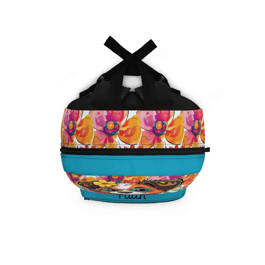 Whimsical Dog with Glasses Backpack, Cute Pet School Bag, Floral Cartoon Rucksack, Kids Dog Lover Gift, Stylish Travel Backpack