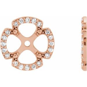 14K Rose Gold 1/5 CTW Natural Diamond Earring Jackets