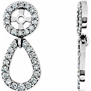 14K Rose Gold 1/3 CTW Natural Diamond Earring Jackets – image 3