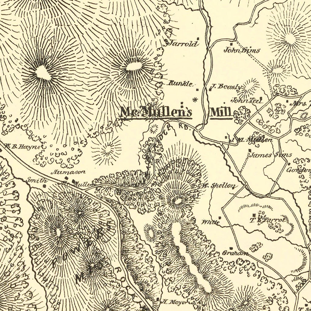 Vintage Map of Greene County, Virginia 1875
