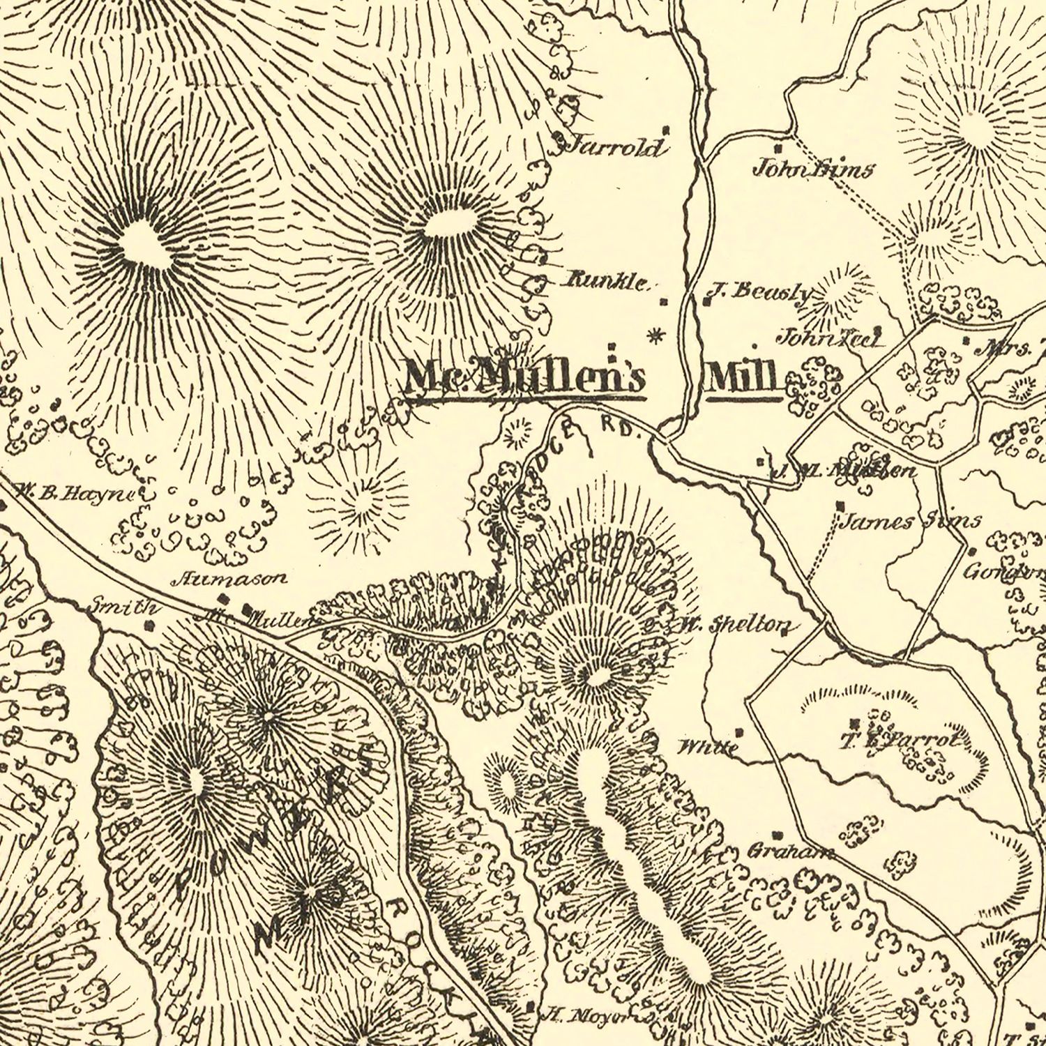 Vintage Map of Greene County, Virginia 1875