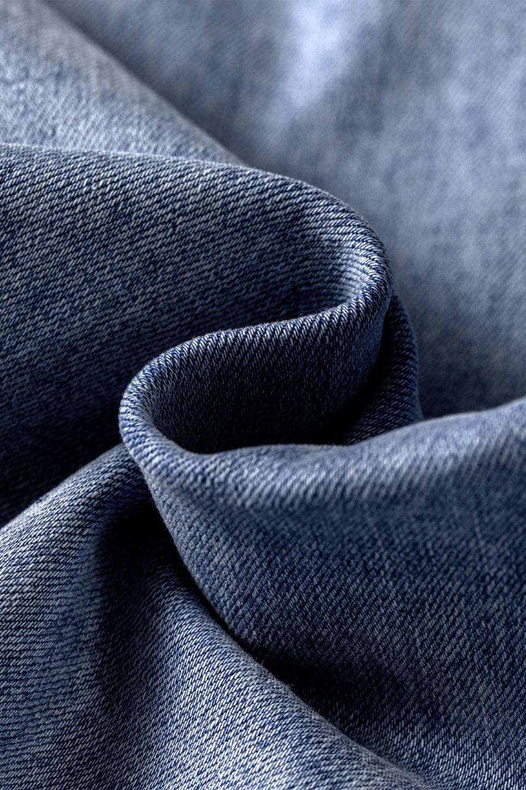 Denim Turn-Up Cuffs Wide Leg Jeans