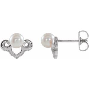 Vintage-Inspired Pearl Earrings
