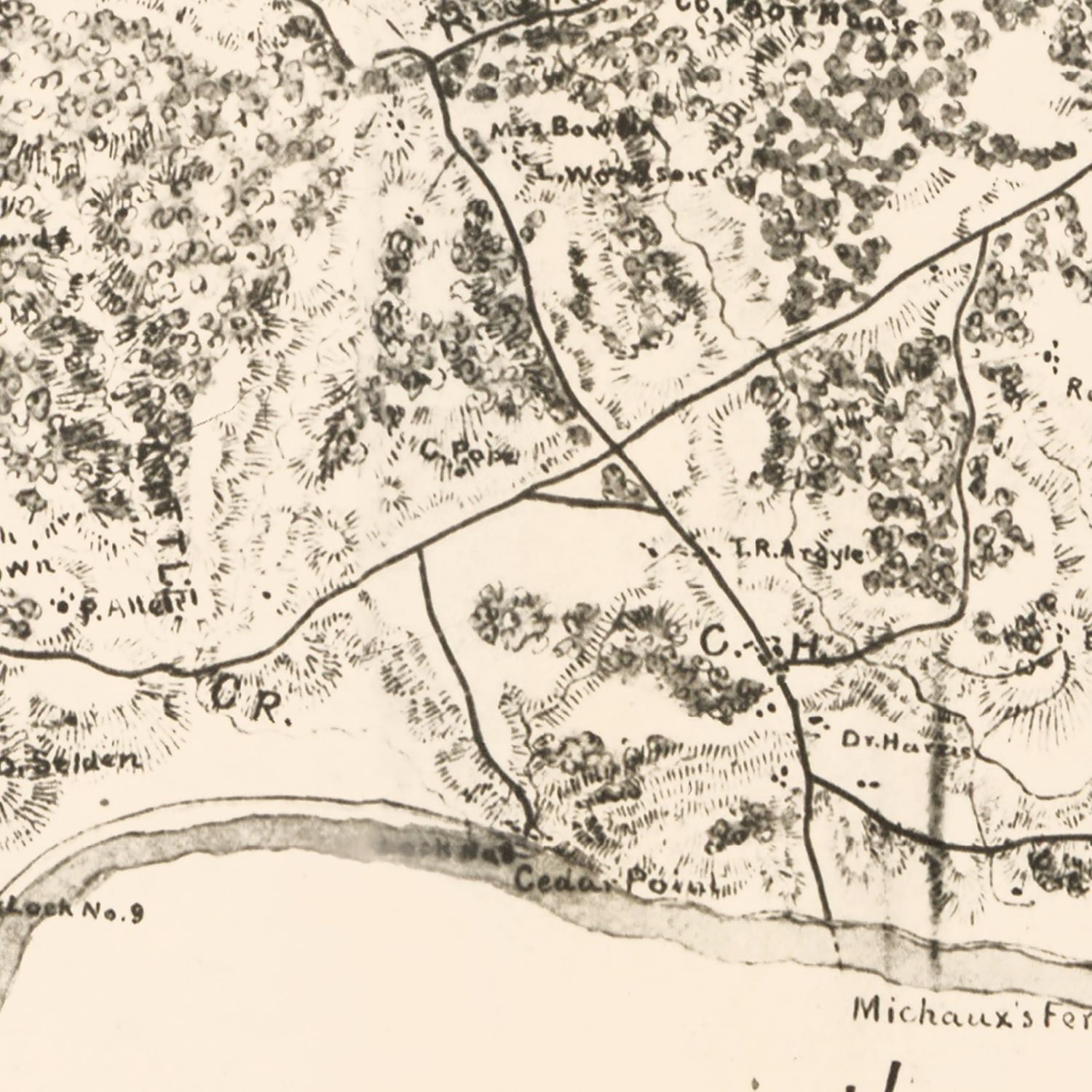Vintage Map of Goochland County, Virginia 1863