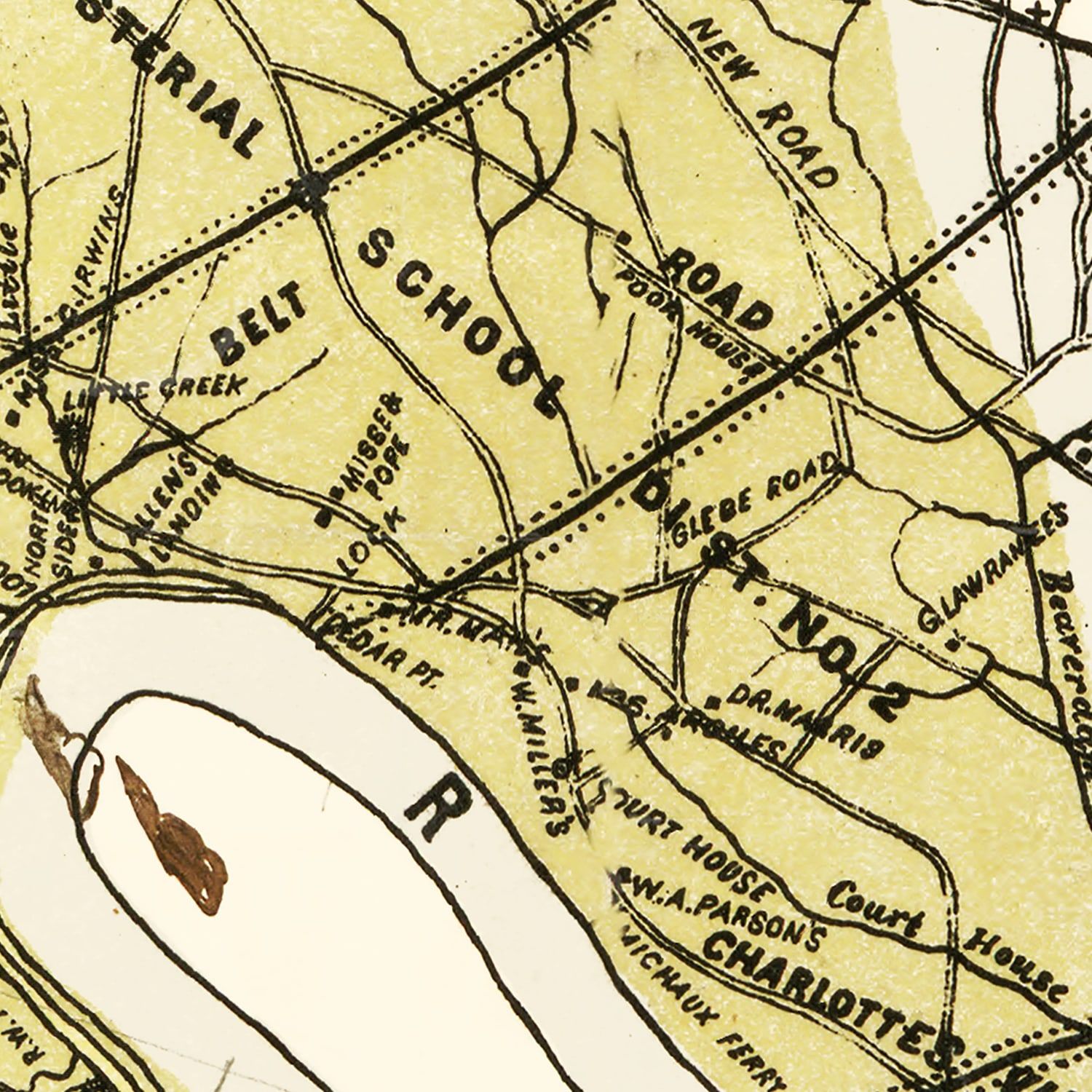 Vintage Map of Goochland County, Virginia 1881