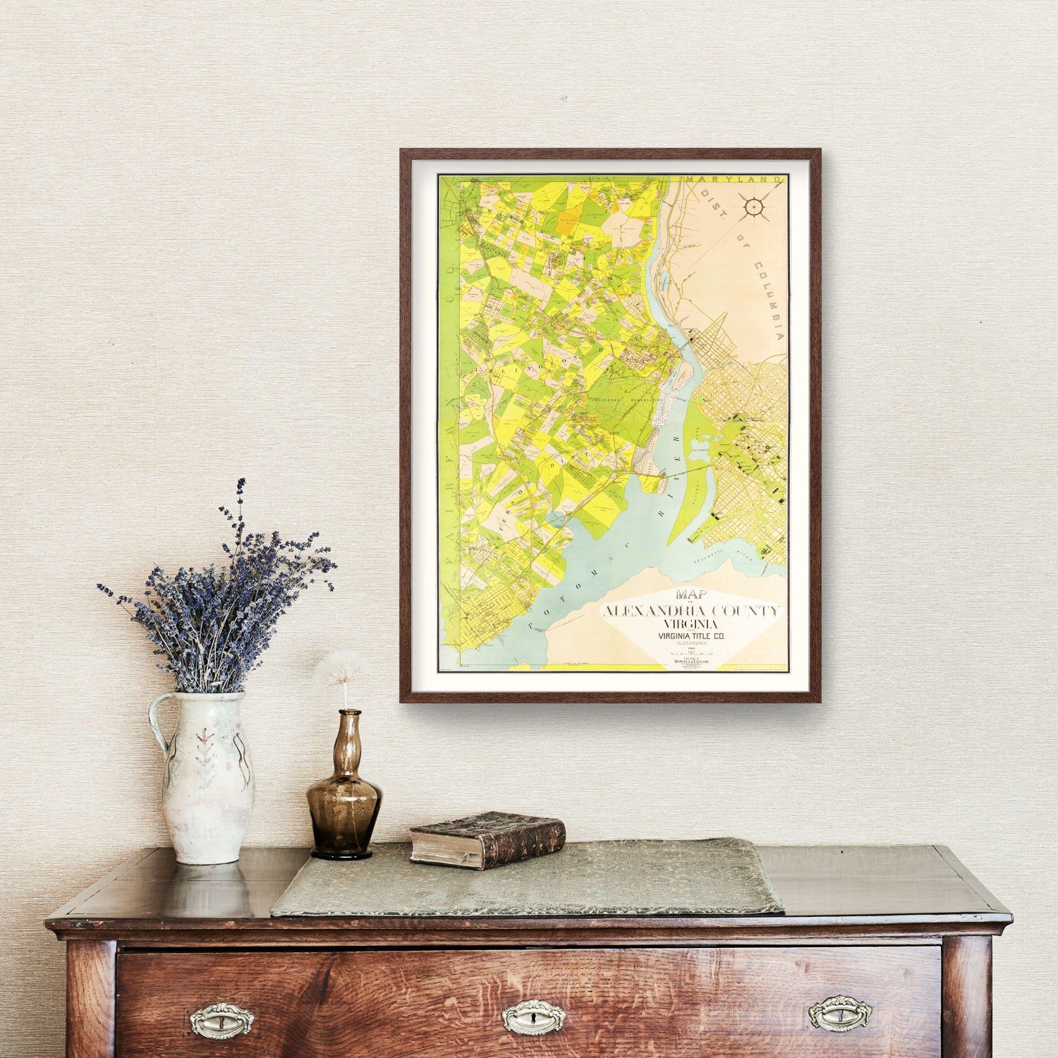 Vintage Map of Alexandria County, Virginia 1900