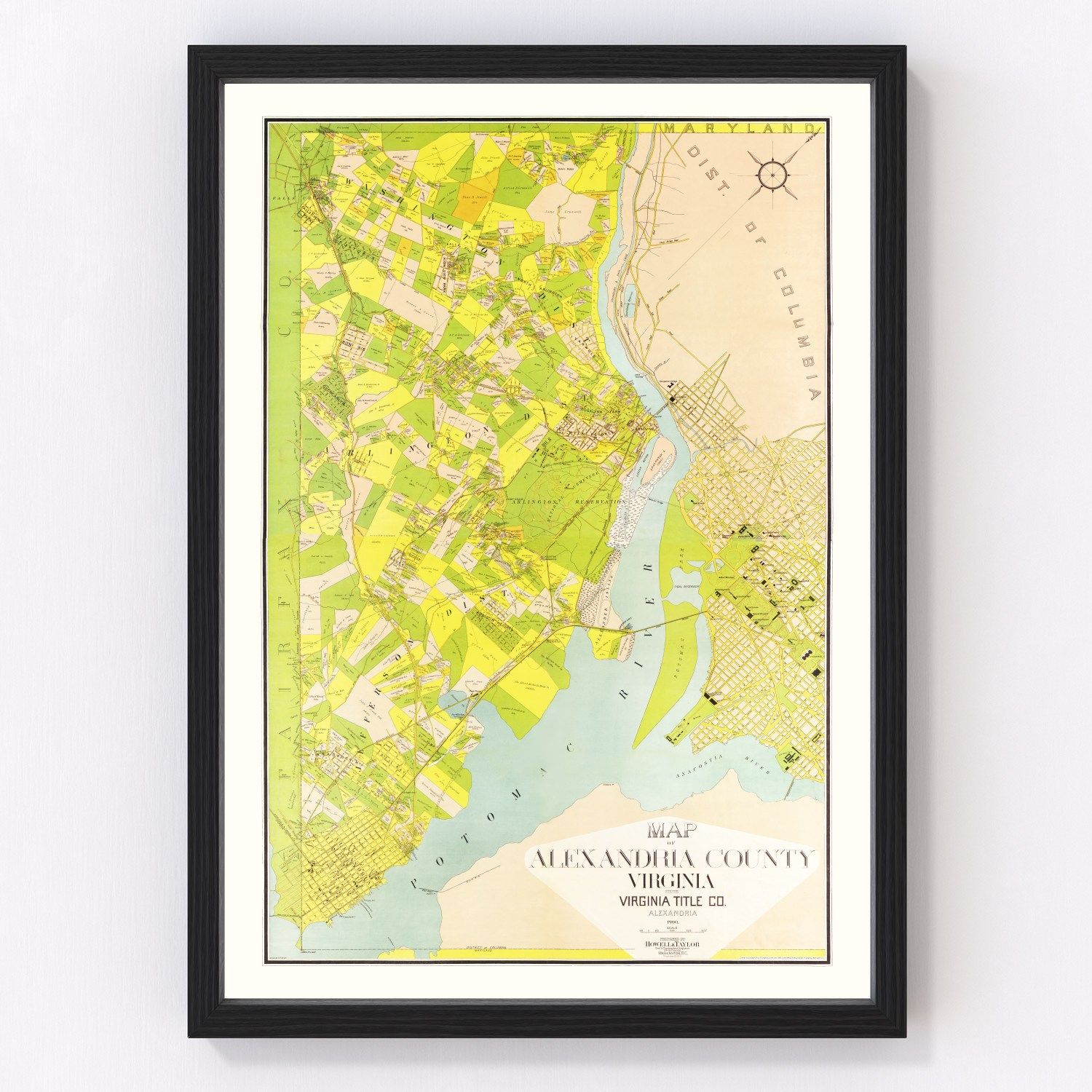 Vintage Map of Alexandria County, Virginia 1900