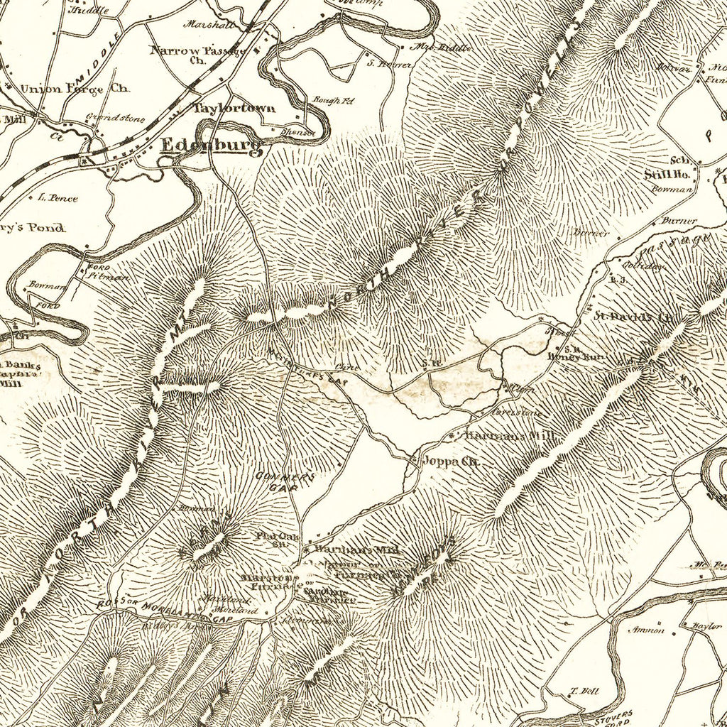 Vintage Map of Shenandoah & Page County, Virginia 1875