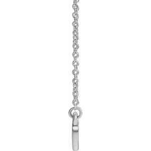 14K White Gold Lab-Grown Emerald Heart 16" Necklace