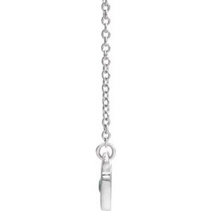 14K White Gold Natural Alexandrite Heart 16" Necklace