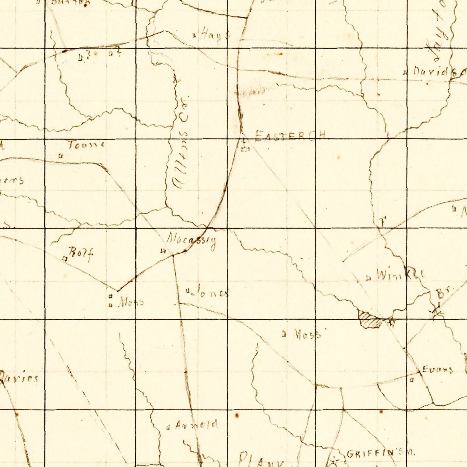 Vintage Map of Mecklenburg County, Virginia 1860