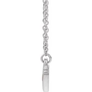 Sterling Silver Natural Citrine Heart 16" Necklace