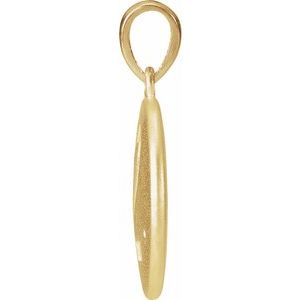 14K Yellow Gold Accented Numeral 0 Charm/Pendant Mounting – image 3