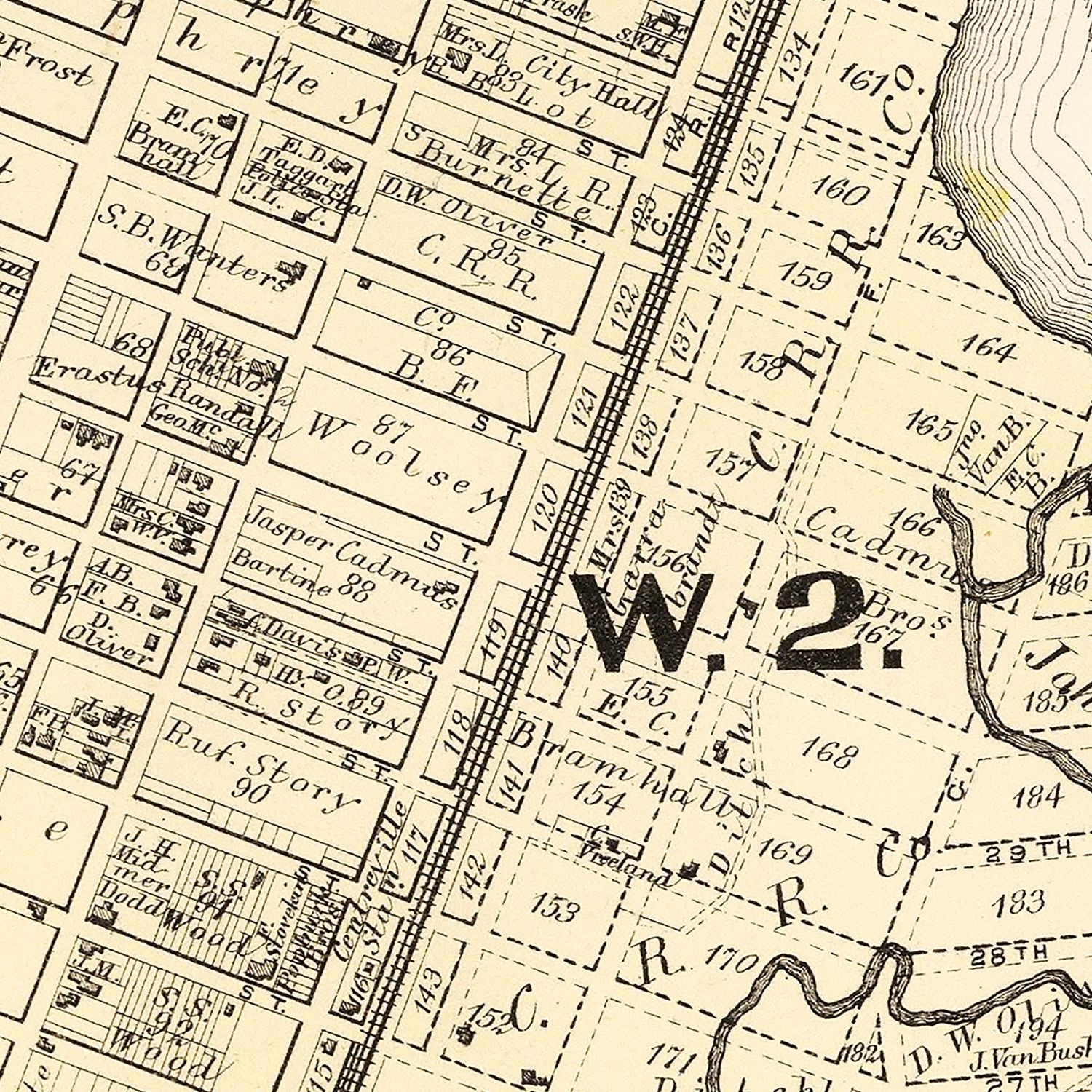 Vintage Map of Bayonne, New Jersey 1873