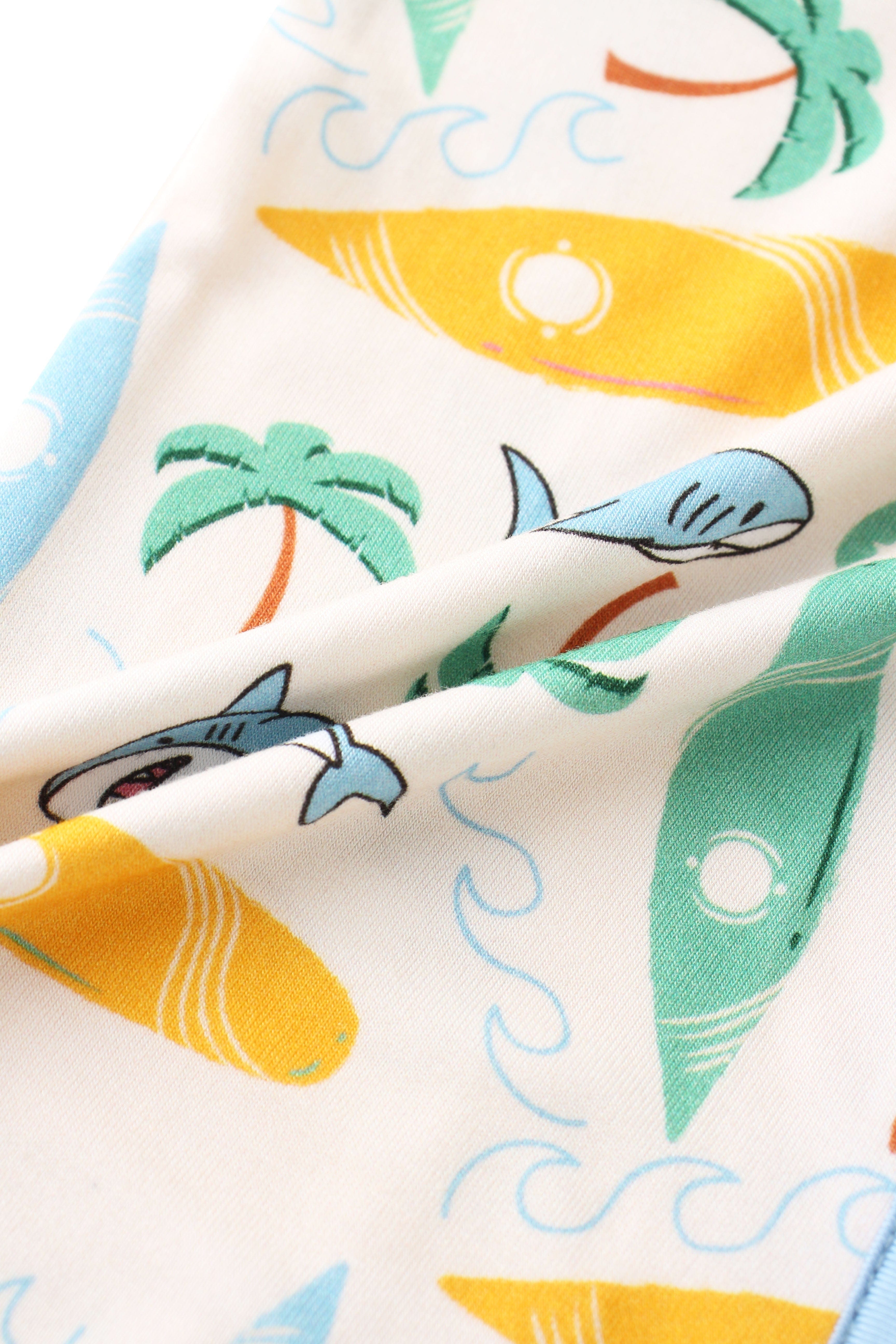 Posh TOT Surf's Up Bamboo Baby Convertible Zippy Romper  CINCO DE MAYO PROMO - FINAL SALE