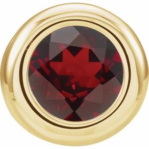 14K Yellow Gold 5 mm Imitation Mozambique Garnet Pendant