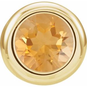 14K Yellow Gold 5 mm Imitation Citrine Pendant