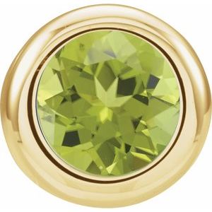 14K Yellow Gold 5 mm Imitation Peridot Pendant