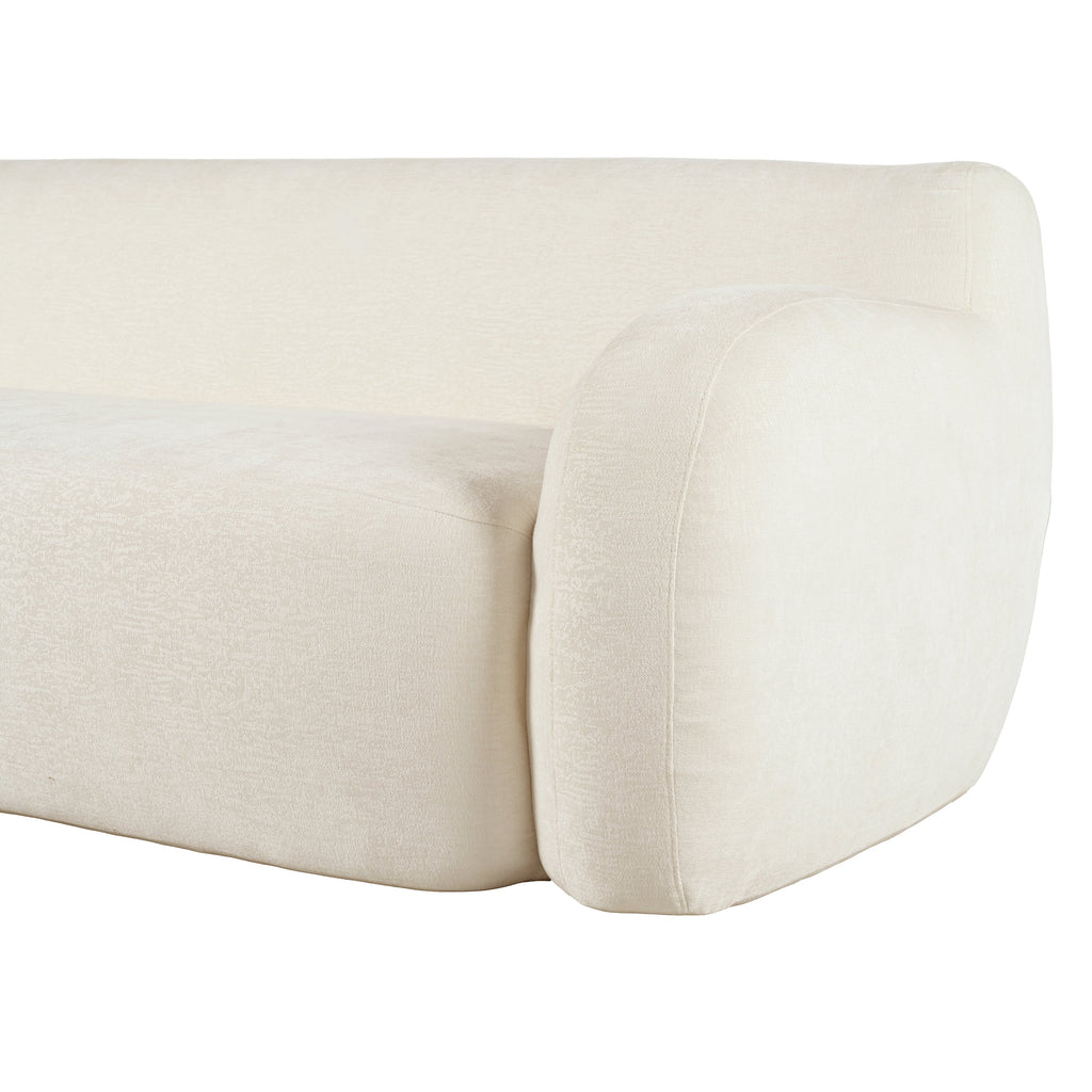 U_Style 81.5' Minimalist Compression Sofa, Curved Design, 3-Seater Casual Sofa for Living Rooms, Bedrooms, and Apartments