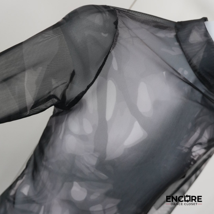 Abstract Smoke Mesh Unitard
