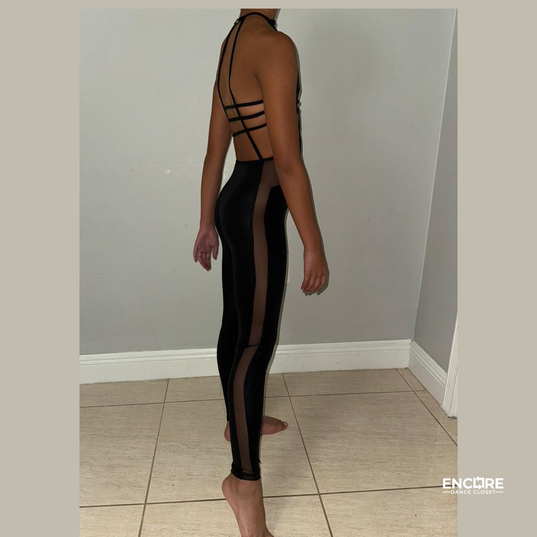 Bold & Edgy Black Mesh Unitard