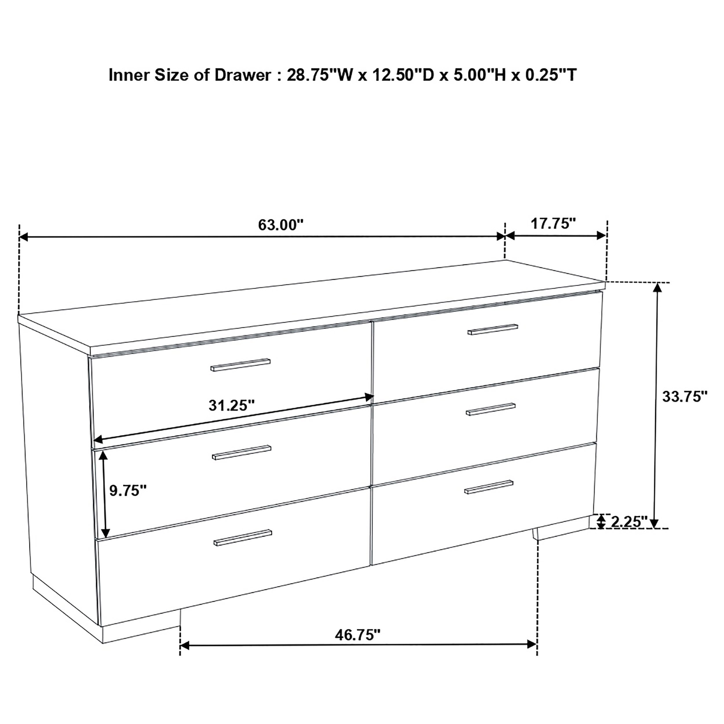 Fillmore White 5-piece Eastern King Bedroom Set