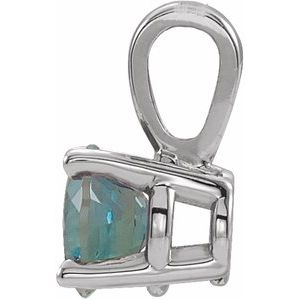 14K White Gold 3 mm Lab-Grown Alexandrite Pendant