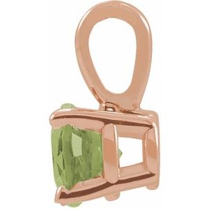 14K Rose Gold 3 mm Natural Peridot Pendant