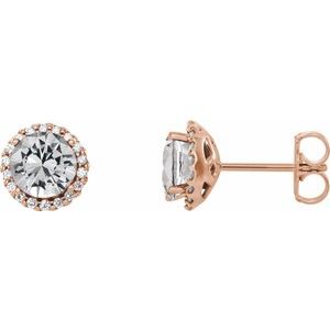 14K Rose Gold 1/2 CTW Natural Diamond Earrings
