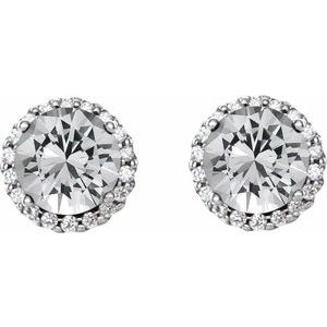 14K White Gold 3/8 CTW Natural Diamond Earrings – image 2